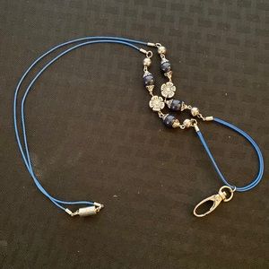 ID badge beaded lanyard